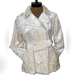 Vintage 80’s Faux Fur International Concepts (INC) Super Soft Coat, sz M